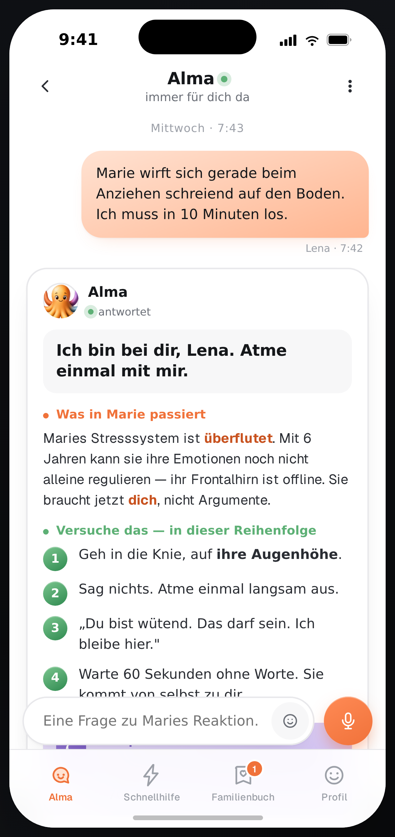 Almas strukturierte Antwort